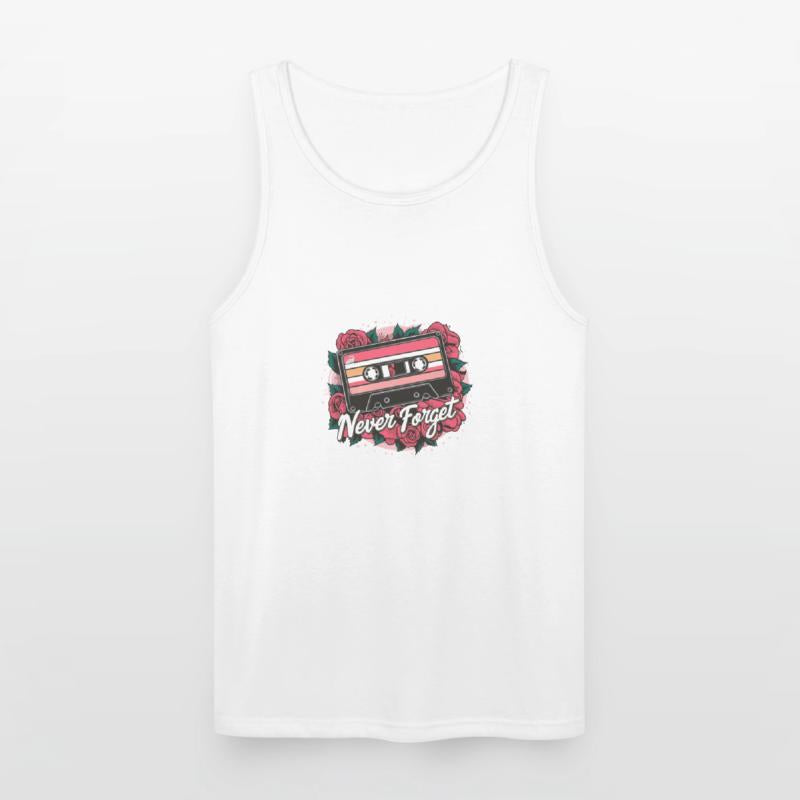 A cassette tape colored with roses never forget