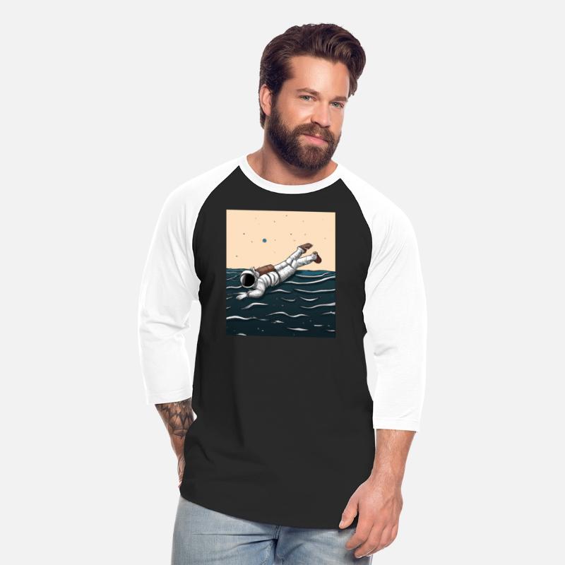 An illustration of an astronaut swimming