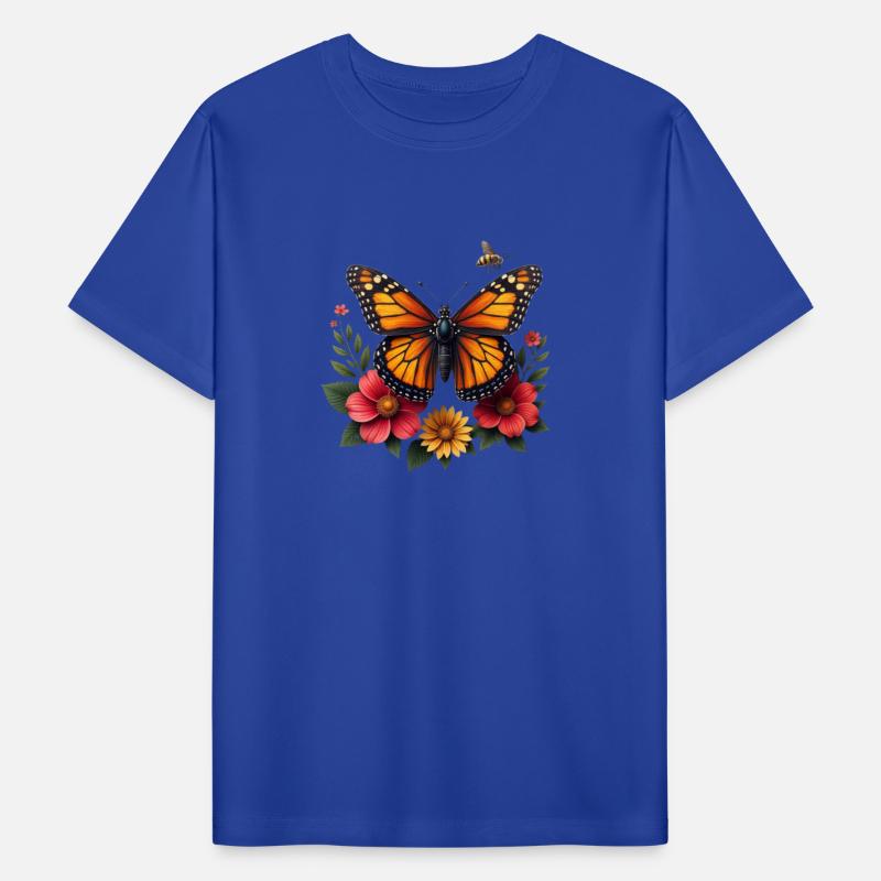 Colorful monarch butterfly t-shirt