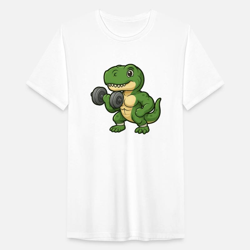 Cute Dino T-Rex Workout Fitness Cartoon