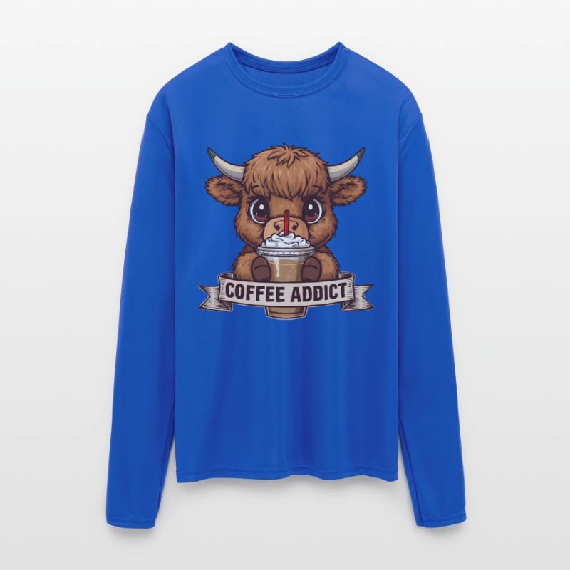 Cute Highland Cow Coffee Addict Funny Drink Coffee