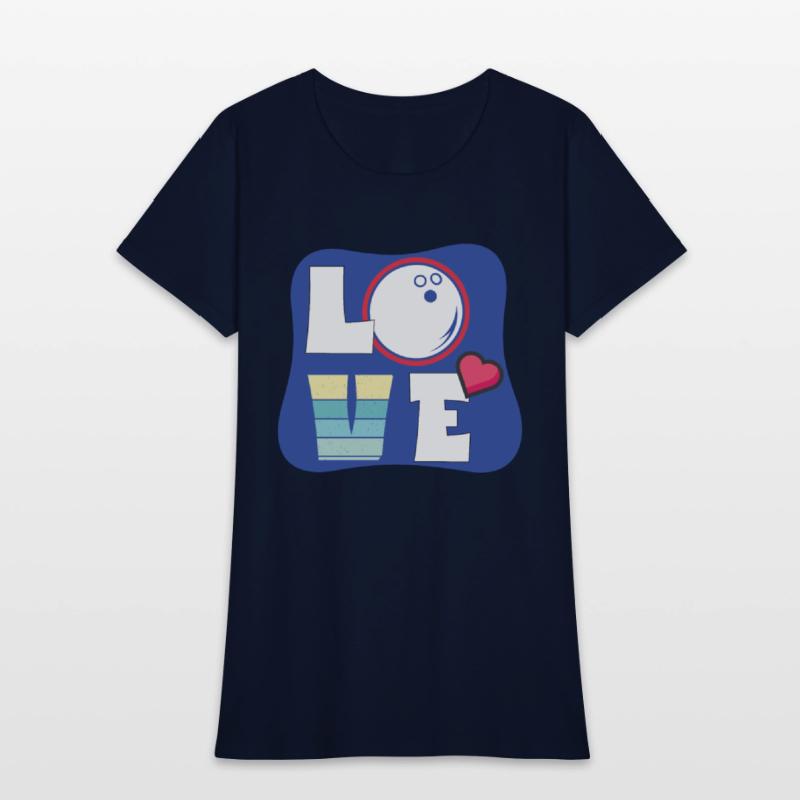 Cute Love Bowling Bowler Women Girls Bowling