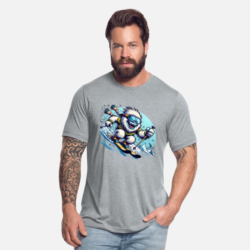 Epic Yeti Ski Adventure Illustration