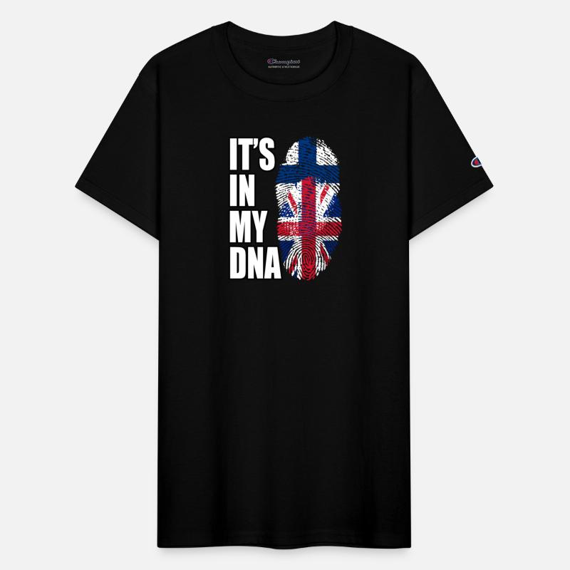 Finland And British Mix Heritage DNA Flag