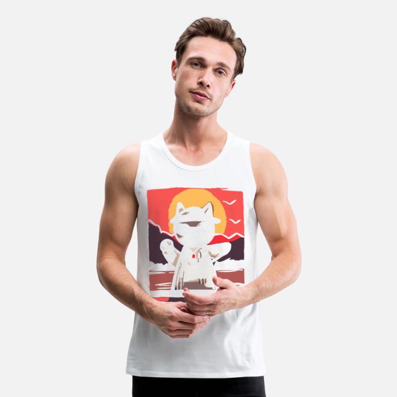 Funky Rap Cat with Japan Red Sun