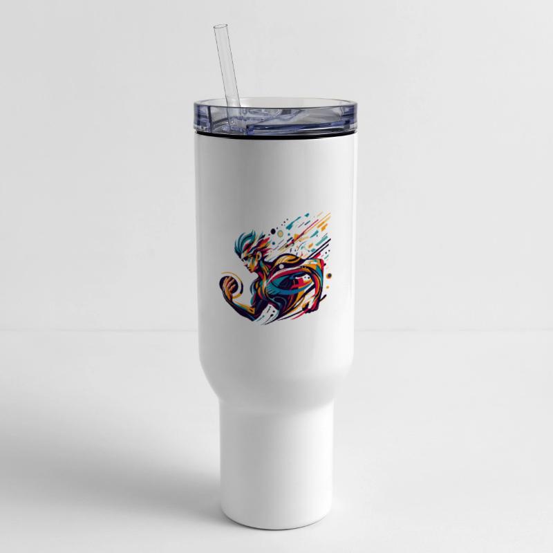 futuristic athlete in vibrant colors