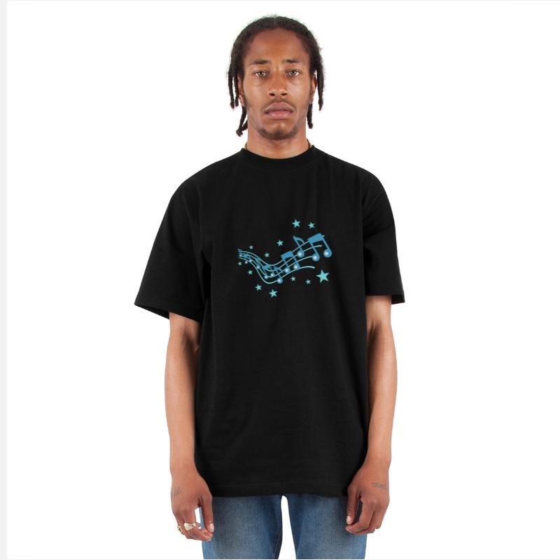 Many Music Notes Stars Cool Lines Wave Sound Love