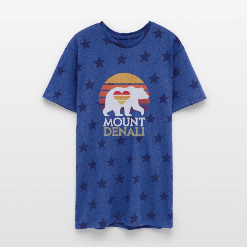 Mount Denali Retro Bear Silhouette
