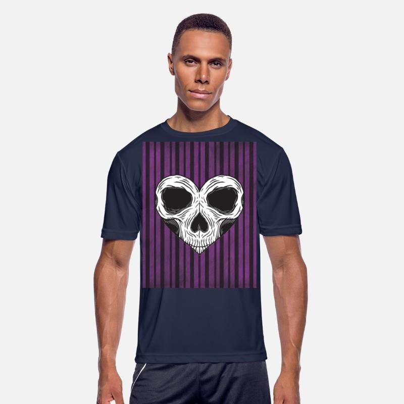 Skull Heart on Stripes