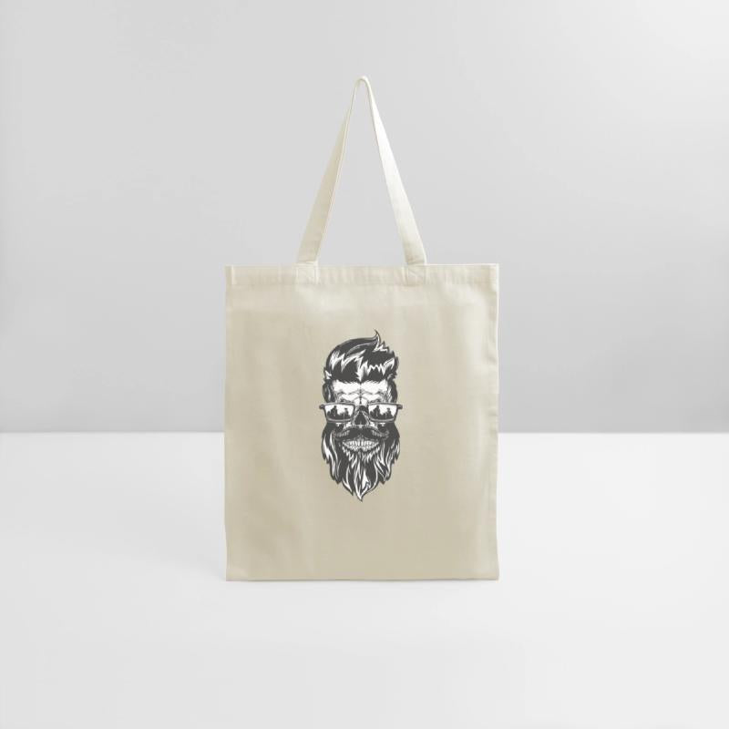 Skull with beard mustache hipster haircut