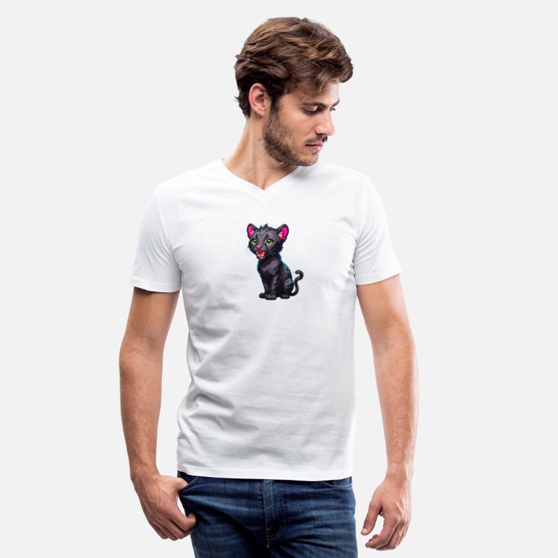 A Cartoonish Black Leopard in a Playful Pose