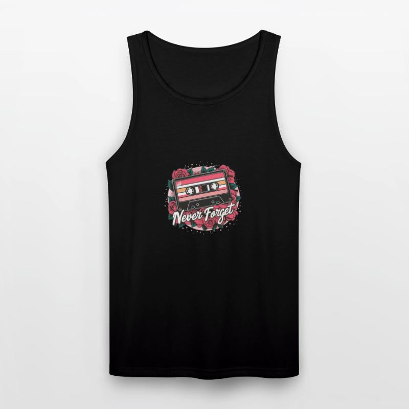 A cassette tape colored with roses never forget