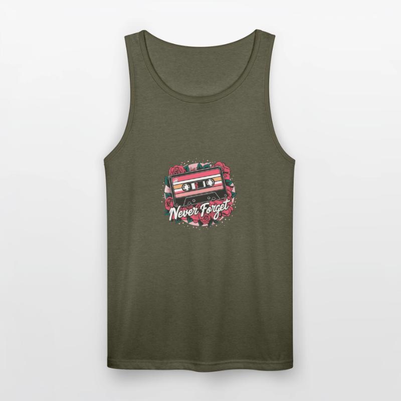 A cassette tape colored with roses never forget