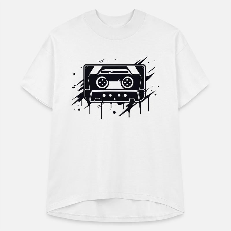 A vintage-inspired illustration of cassette tape