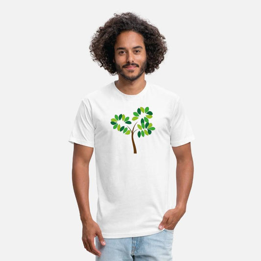 Abstract Green Leaf Tree Design