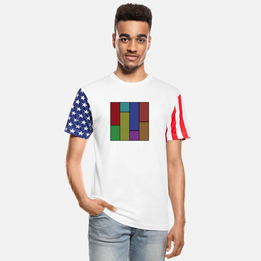 Abstract modern art color combination in geometry