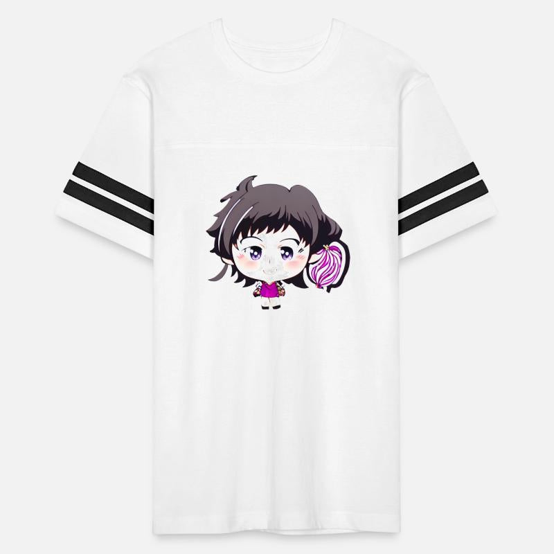 Adorable kawaii girl in purple dress, cute kawaii