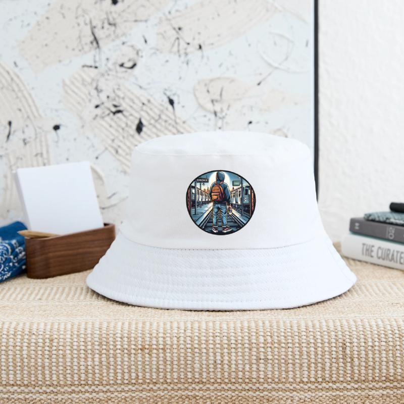 AI Teen in Outdoor Subway Yard - Circle Border