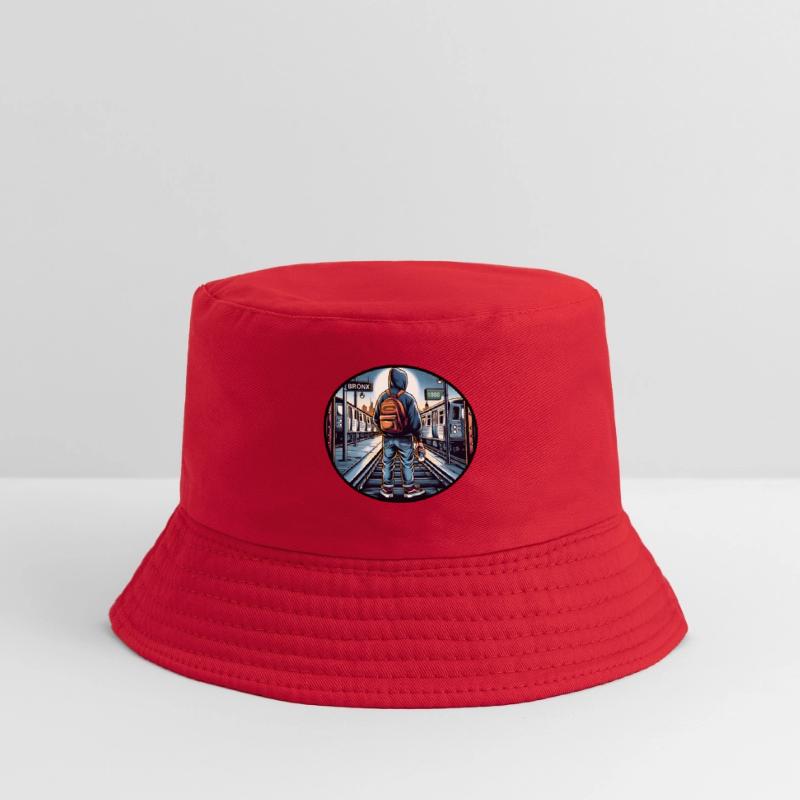 AI Teen in Outdoor Subway Yard - Circle Border