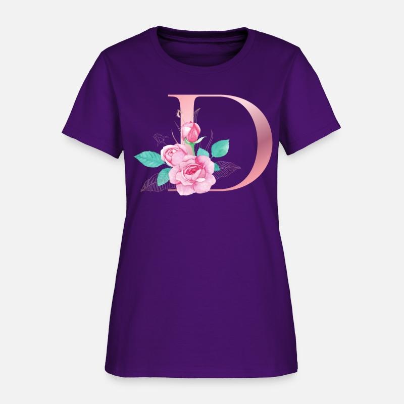 ALPHABET LETTER D IN FLORAL STYLE