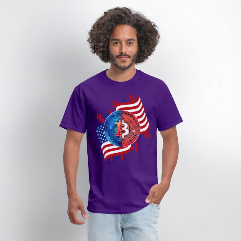 American Flag Bitcoin Crypto Currency Trading