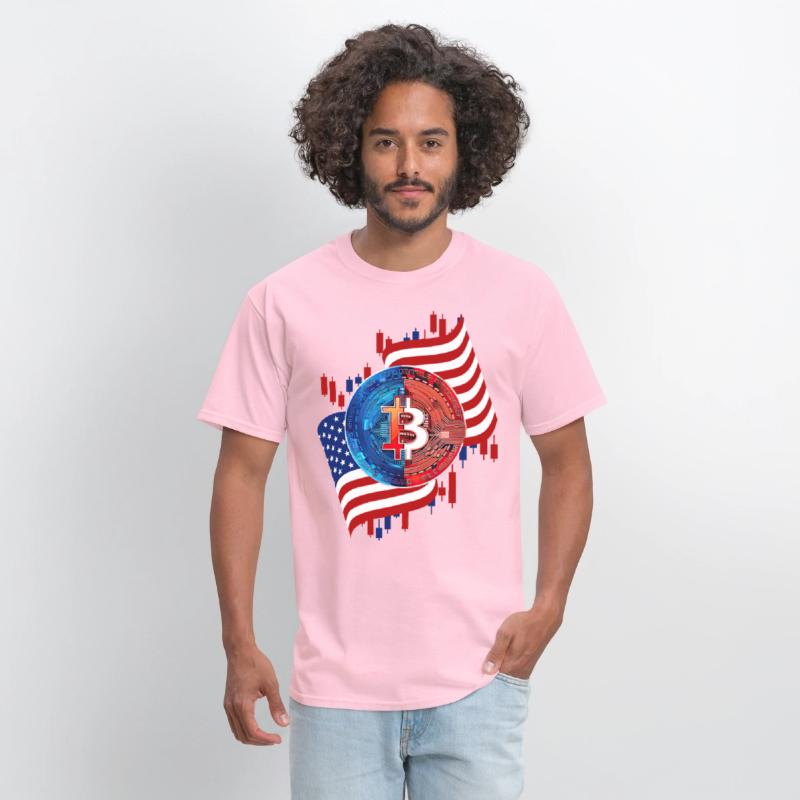 American Flag Bitcoin Crypto Currency Trading