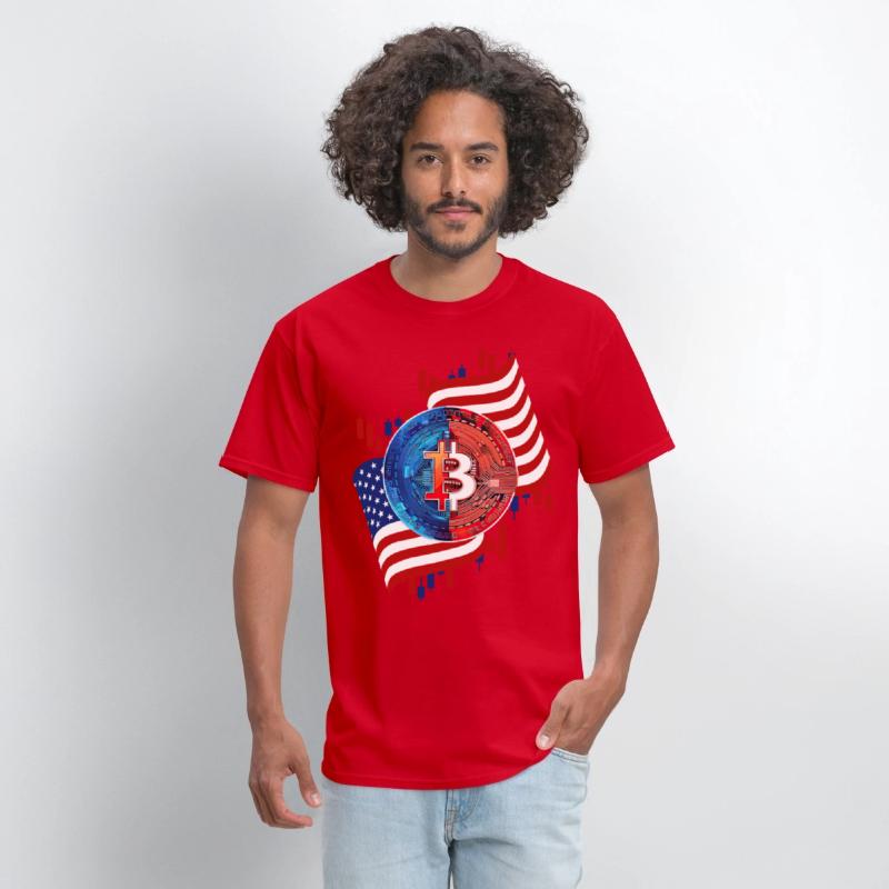 American Flag Bitcoin Crypto Currency Trading