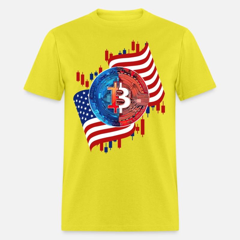 American Flag Bitcoin Crypto Currency Trading