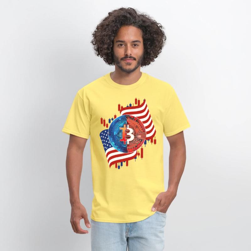 American Flag Bitcoin Crypto Currency Trading