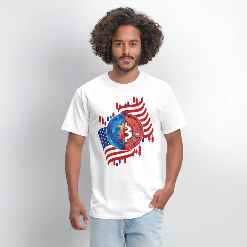 American Flag Bitcoin Crypto Currency Trading