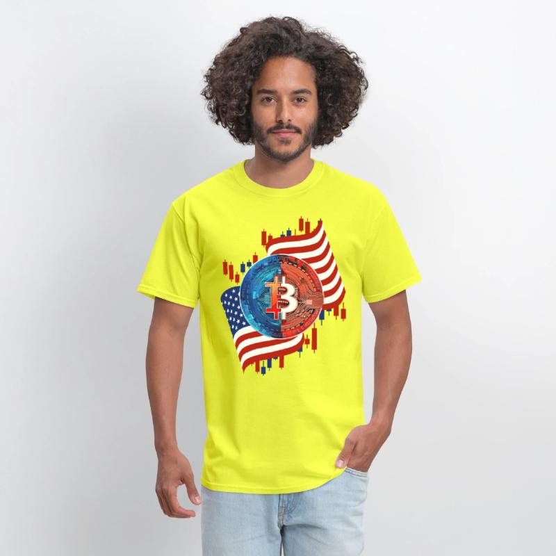 American Flag Bitcoin Crypto Currency Trading