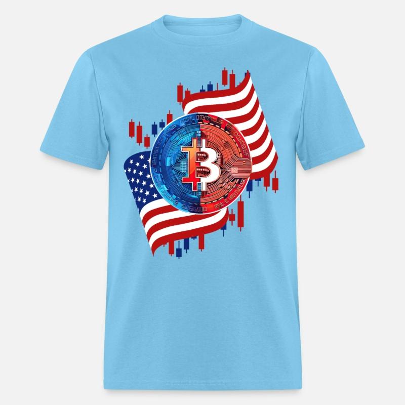 American Flag Bitcoin Crypto Currency Trading