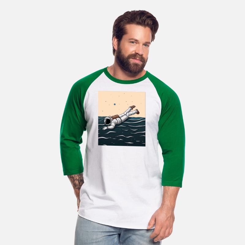 An illustration of an astronaut swimming