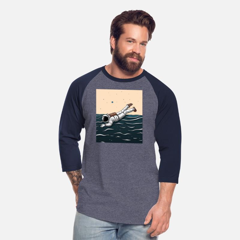 An illustration of an astronaut swimming