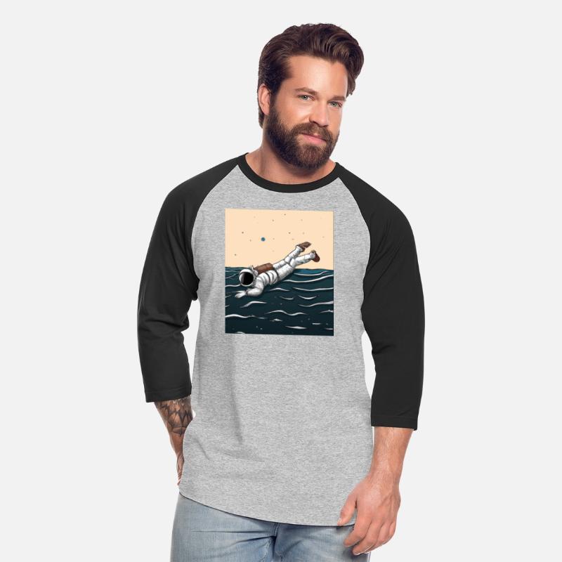 An illustration of an astronaut swimming