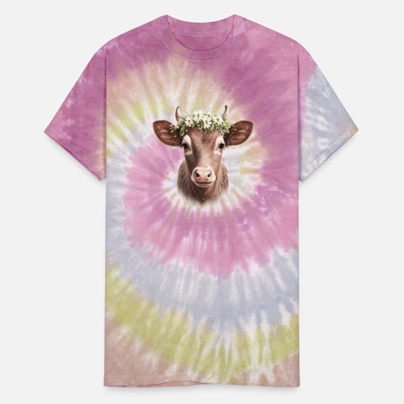 Baby Cow Calf Flower Crown Floral Farm Animal Pet