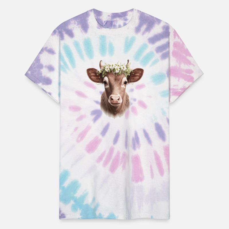 Baby Cow Calf Flower Crown Floral Farm Animal Pet