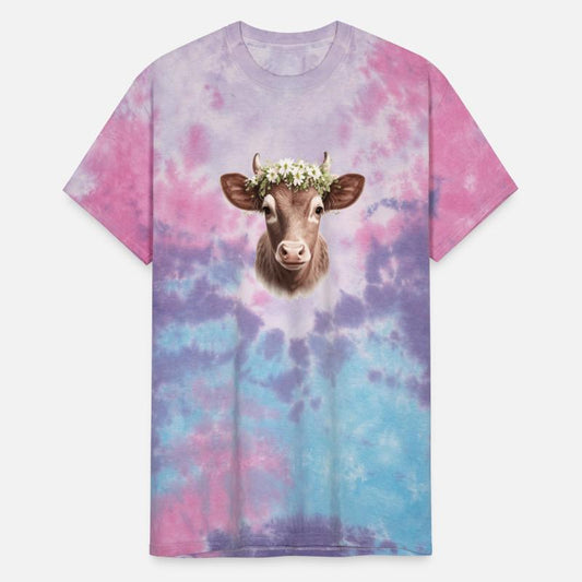 Baby Cow Calf Flower Crown Floral Farm Animal Pet