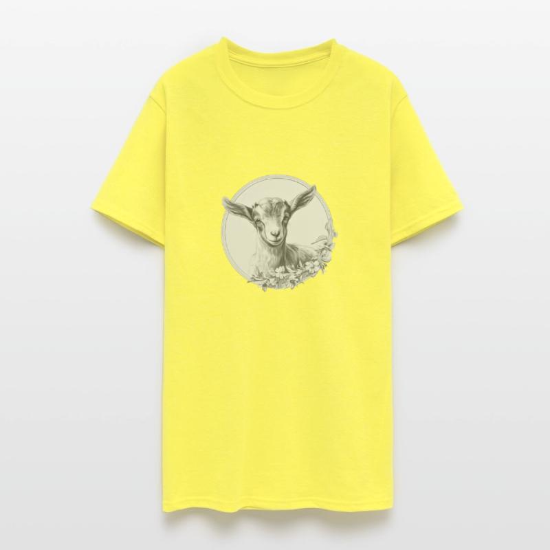 Baby goat portrait pencil sketch