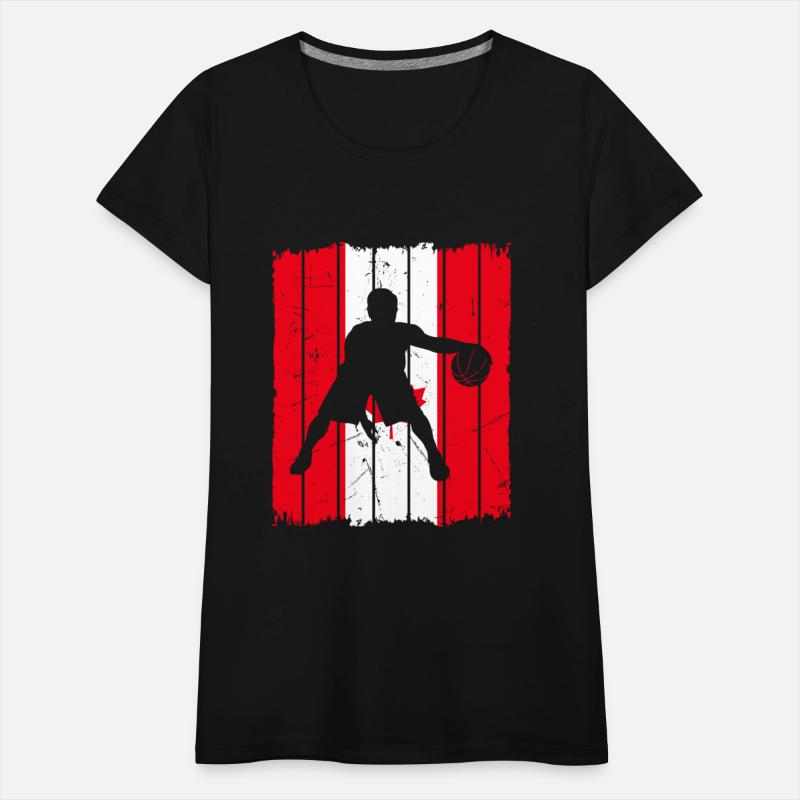 Basketball Player Canada Flag Basketball
