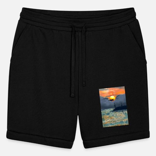 Beautiful Sunset evening at port with aeroplane