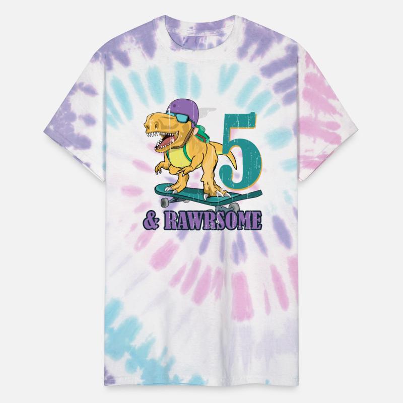 Birth Born Age 5 Years Old Skateboard Dinosaur