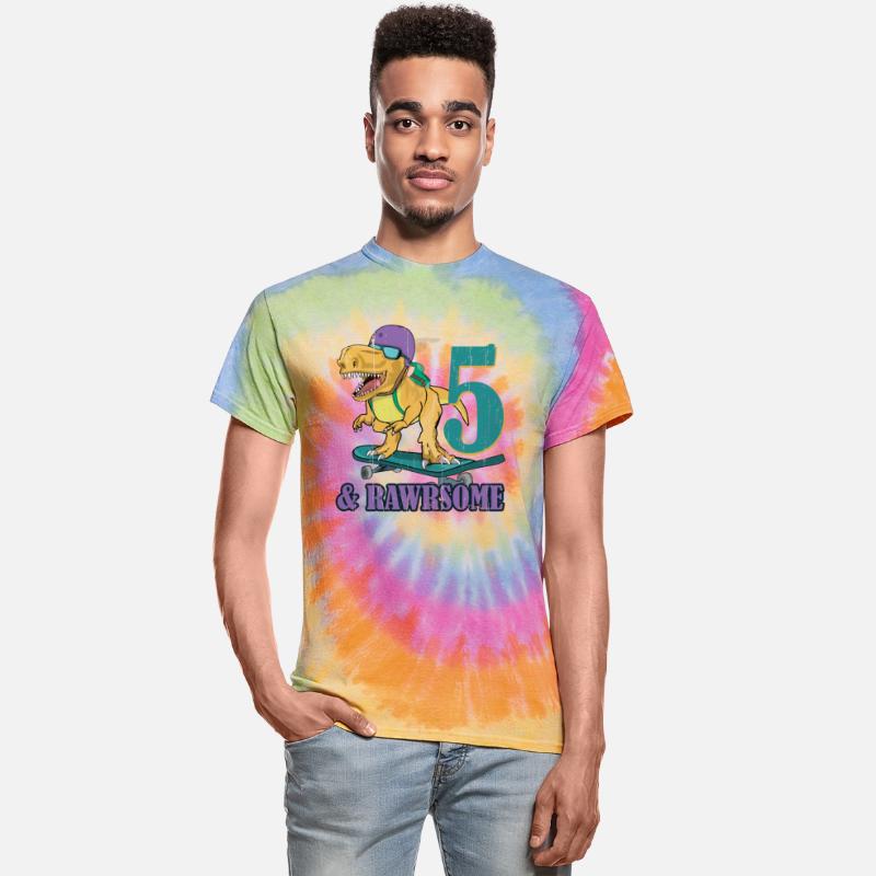 Birth Born Age 5 Years Old Skateboard Dinosaur