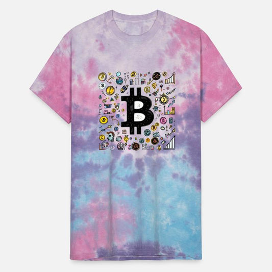 Bitcoin with Finance and Crypto Symbols