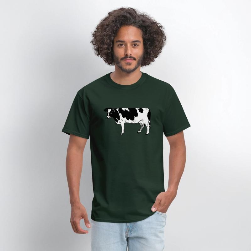 Black-and-white cow