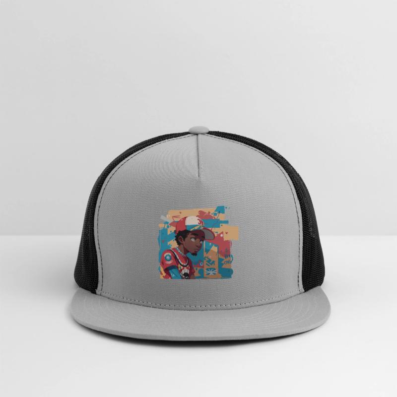 Black Kid in front of Graffiti Wall