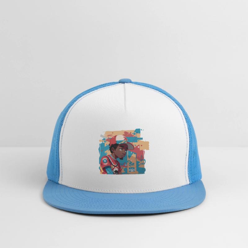 Black Kid in front of Graffiti Wall