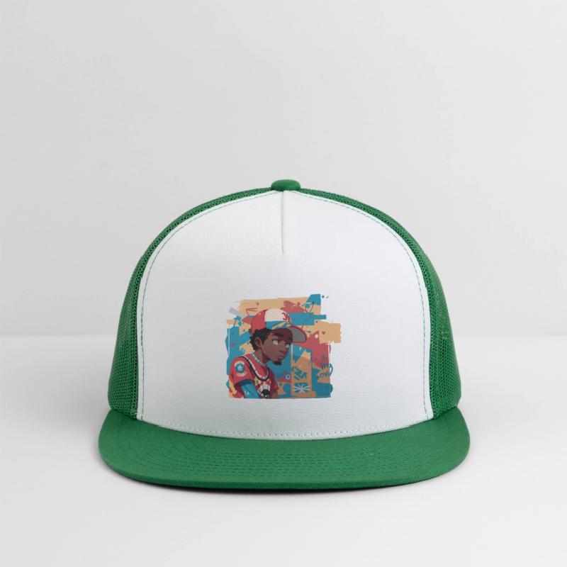 Black Kid in front of Graffiti Wall