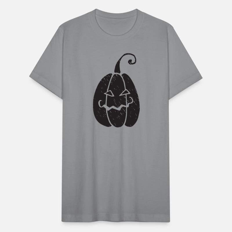 Black Textured Scary Pumpkin Illustration