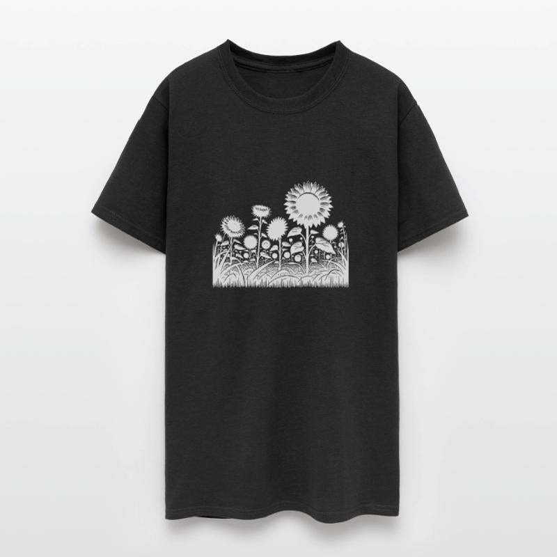 Blooming Sunflowers In A Large Field